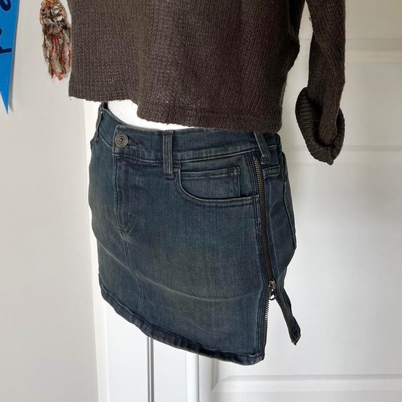 Skargorn Dresses & Skirts - Skargorn denim side zip miniskirt